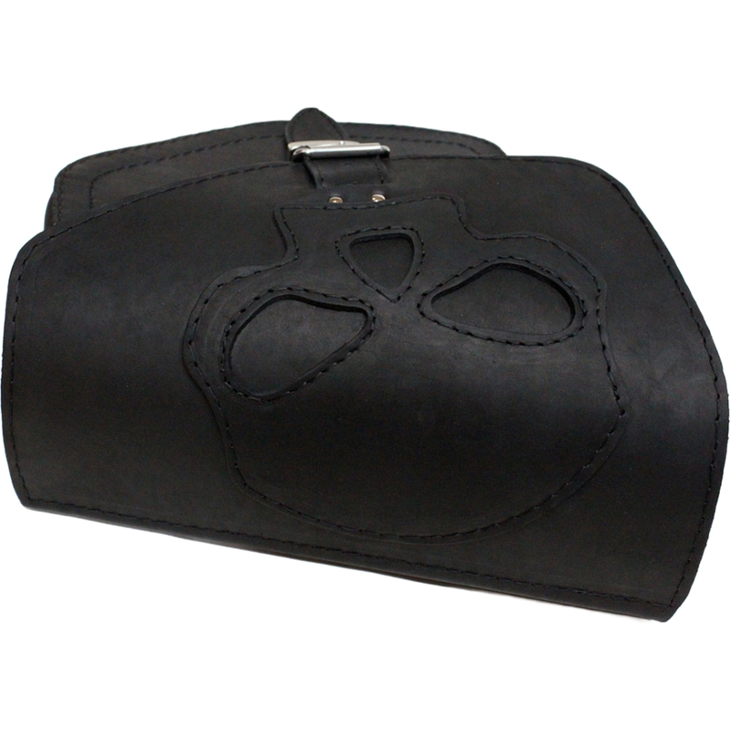 Motorradtasche aus Leder RSA S66 Skull HD Softail schwarz