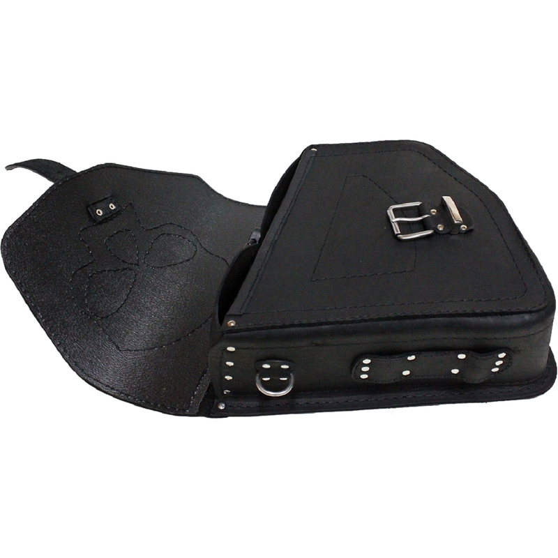 Motorradtasche aus Leder RSA S66 Skull HD Softail schwarz
