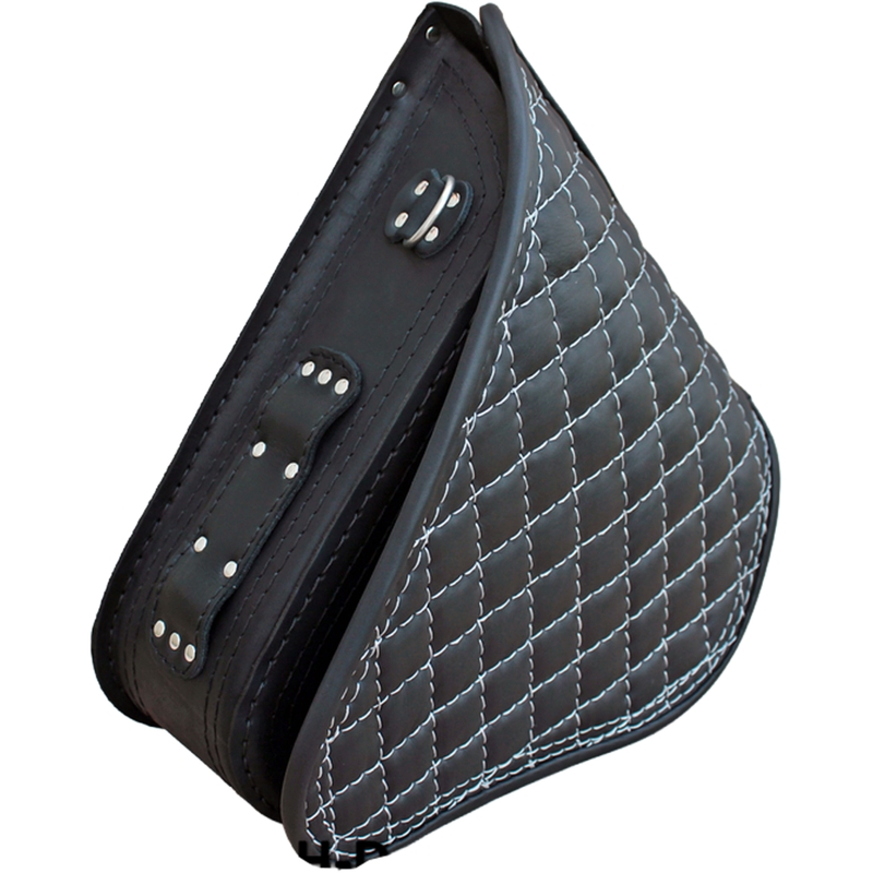 Motorradtasche aus Leder für RSA S63 HD Softail, schwarz