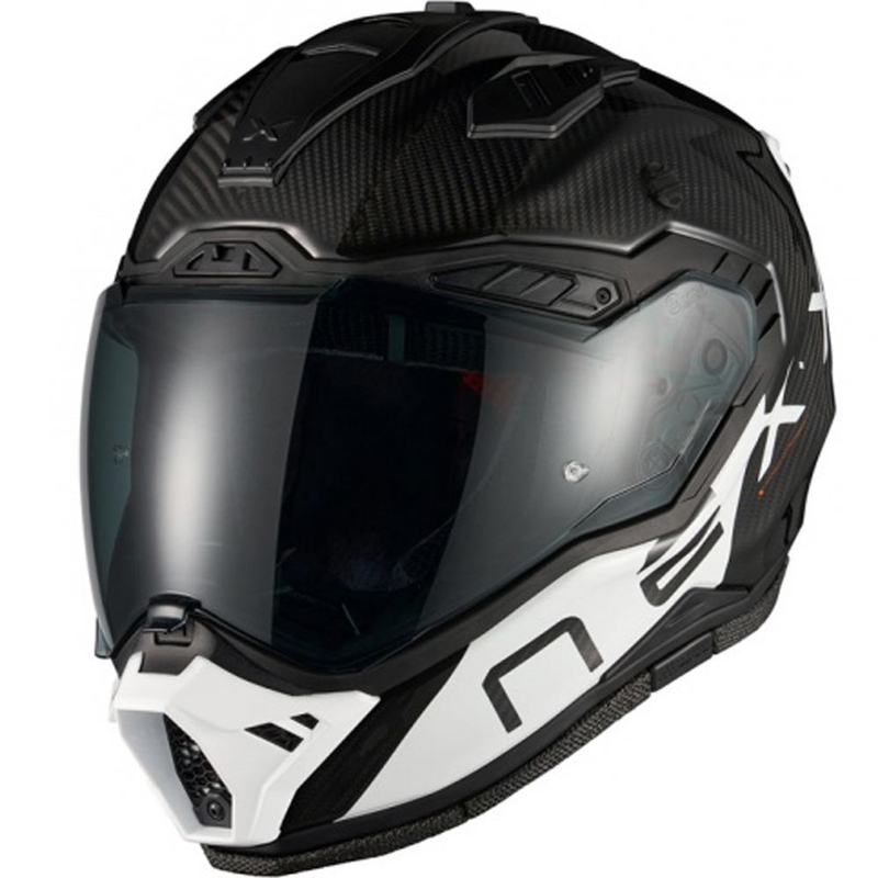 Enduro-Motorradhelm Nexx X.Rally Gravix Carbon schwarz-weiß