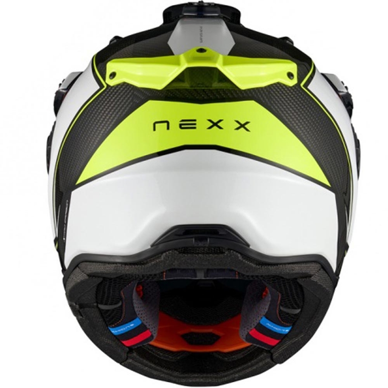 Enduro-Motorradhelm Nexx X.Rally Raid weiß-fluoreszierend gelb