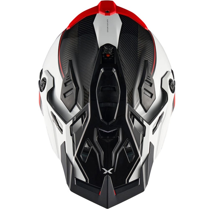 Enduro-Motorradhelm Nexx X.Rally Raid weiß-rot