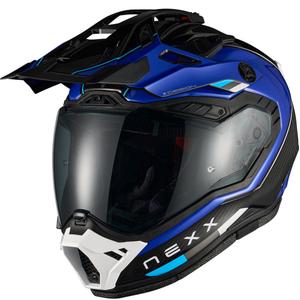 Enduro-Motorradhelm Nexx X.Rally Raid blau-weiß