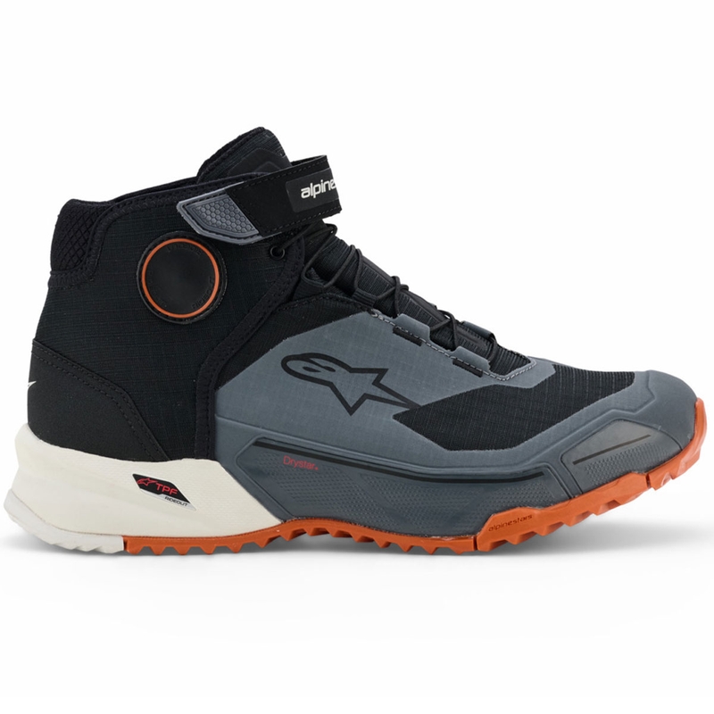Alpinestars CR-X Drystar Motorradstiefel schwarz-dunkelgrau-orange