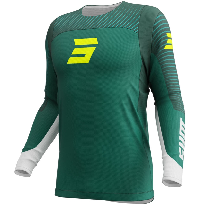 Motocross-Trikot Shot Contact GP 26 grün-neongelb