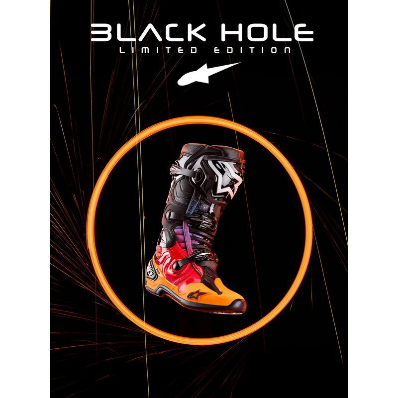 Alpinestars Tech 10 Limited Edition Black Hole Motorradstiefel, schwarz