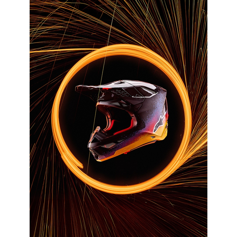 Alpinestars Supertech S-M10 Motocross-Helm in limitierter Auflage, Black Hole, schwarz