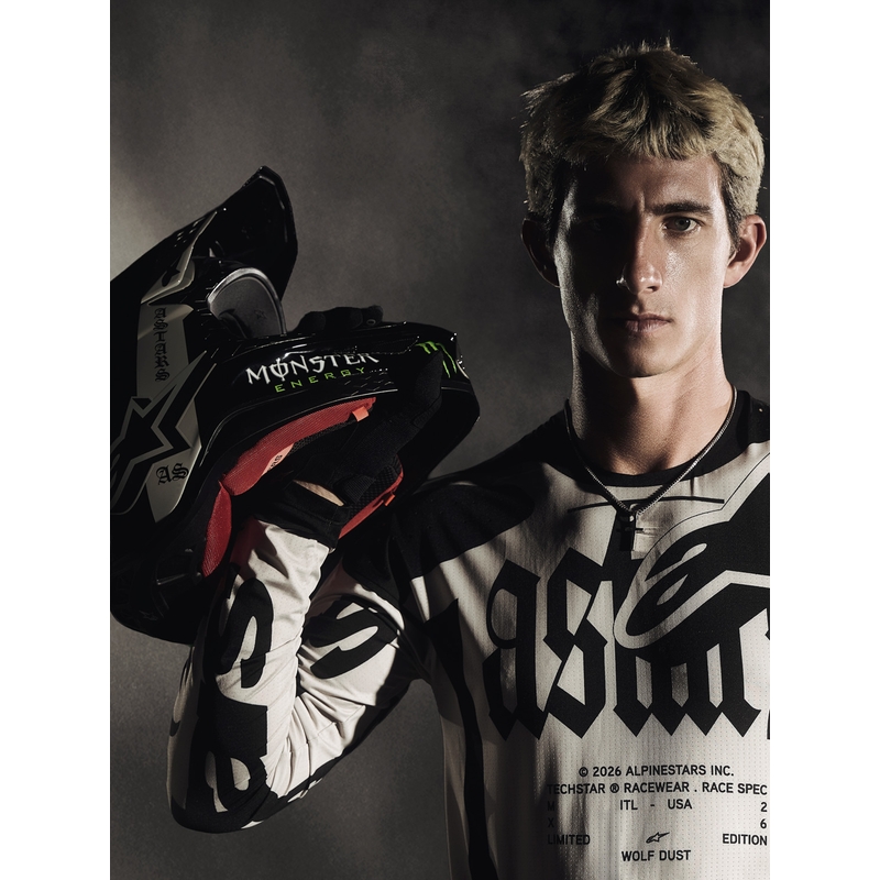 Alpinestars Techstar Motocross-Trikot in limitierter Auflage, Wolf Dust, Sand-Schwarz