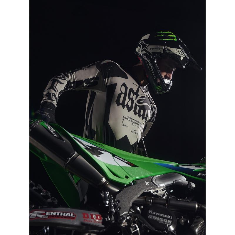 Alpinestars Techstar Motocross-Trikot in limitierter Auflage, Wolf Dust, Sand-Schwarz