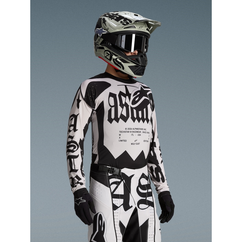 Alpinestars Techstar Motocross-Trikot in limitierter Auflage, Wolf Dust, Sand-Schwarz