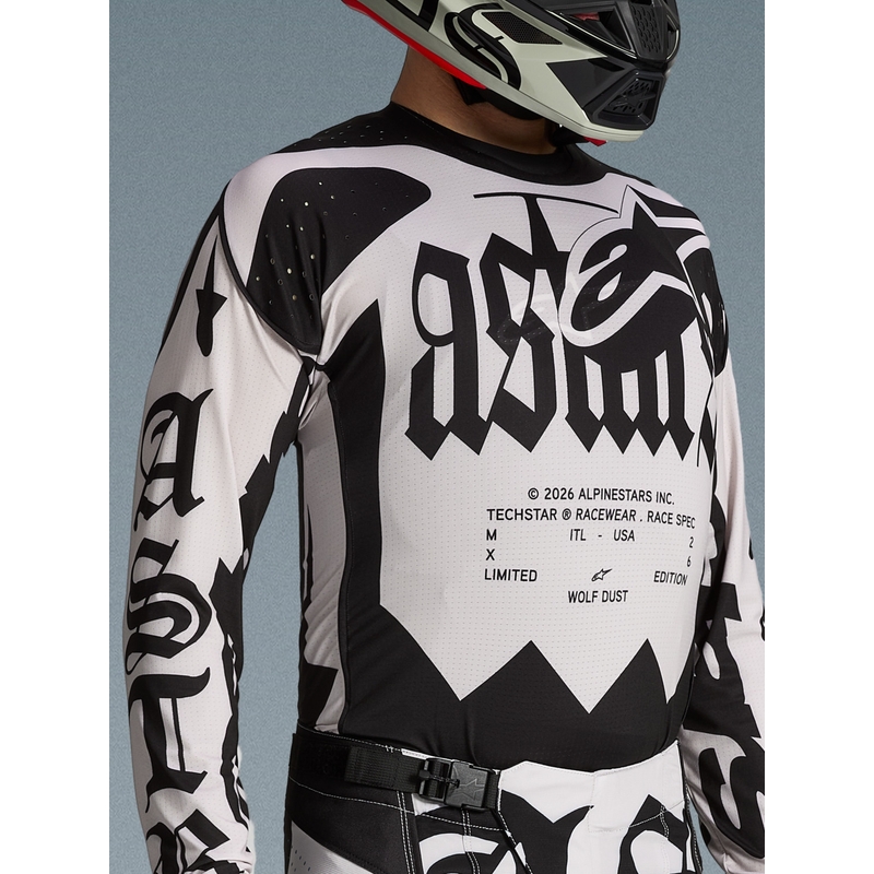 Alpinestars Techstar Motocross-Trikot in limitierter Auflage, Wolf Dust, Sand-Schwarz
