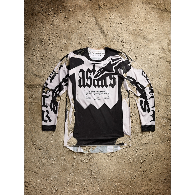 Alpinestars Techstar Motocross-Trikot in limitierter Auflage, Wolf Dust, Sand-Schwarz