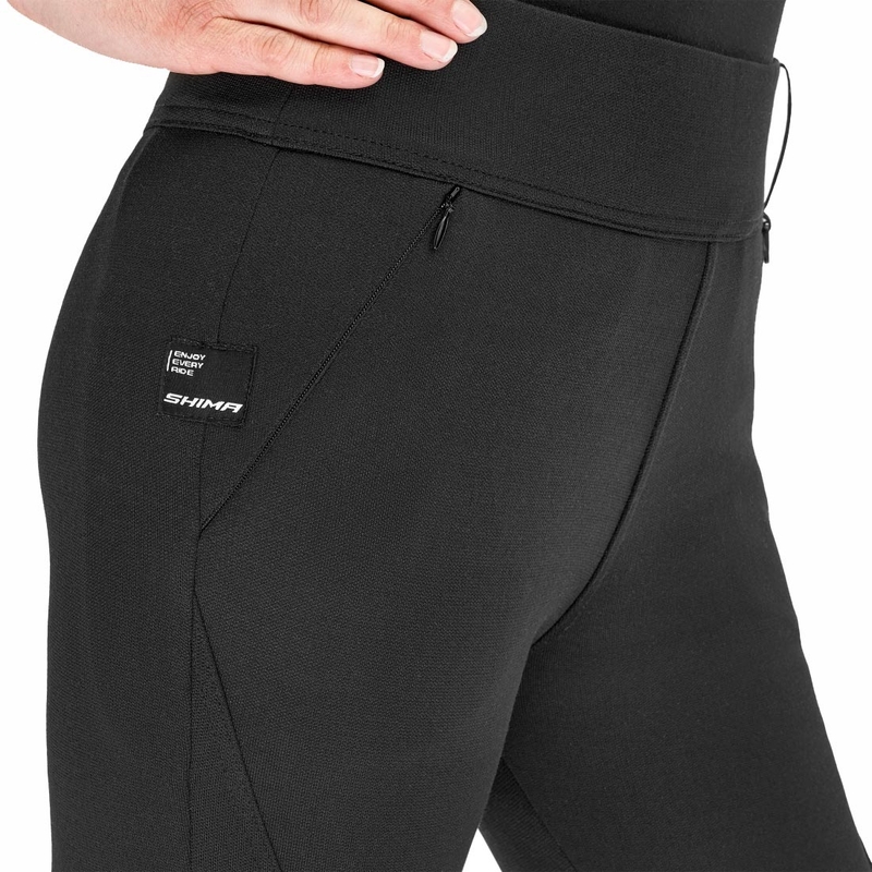 Shima Vesper Damen-Motorradhose mit verlängertem Bund, schwarz
