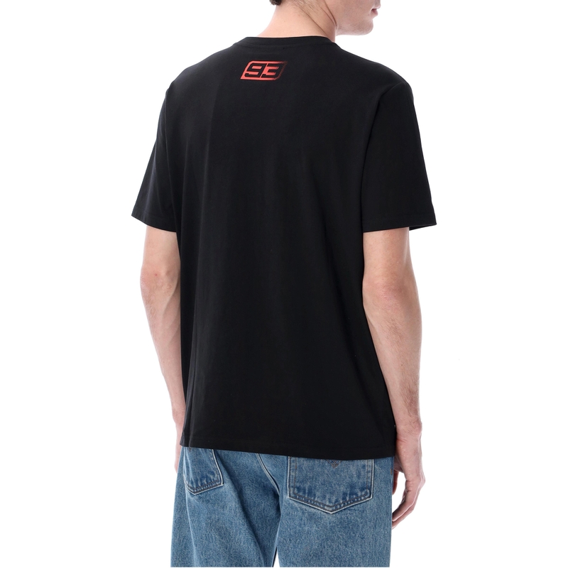 Ducati Marc Marquez T-Shirt mit wiederholtem Logo, schwarz