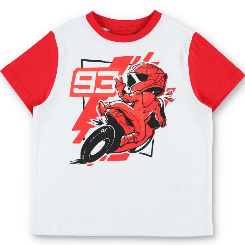 Ducati Marc Marquez Grafik-Bike-T-Shirt für Kinder, weiß