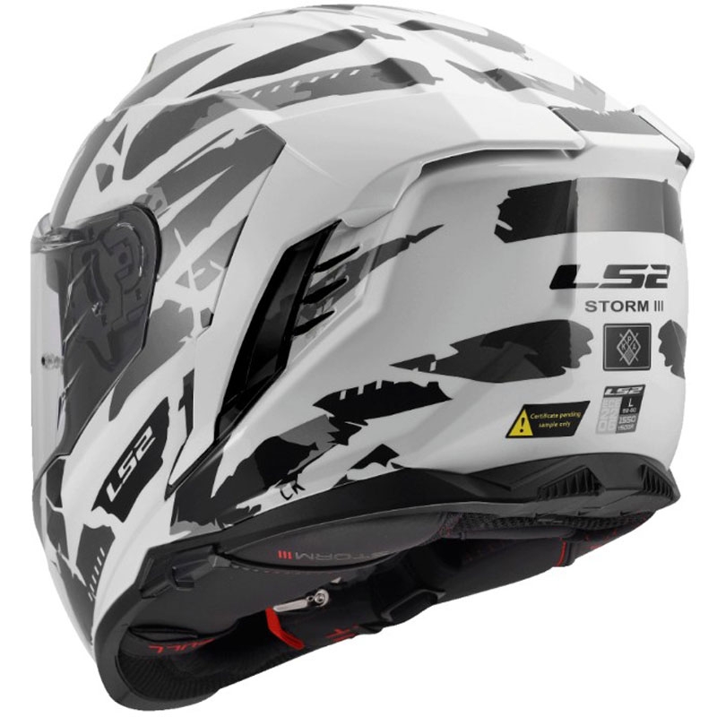 Integralhelm LS2 FF818 Storm III Kaos weiß-grau