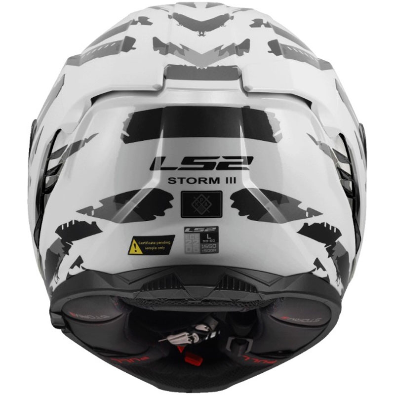 Integralhelm LS2 FF818 Storm III Kaos weiß-grau