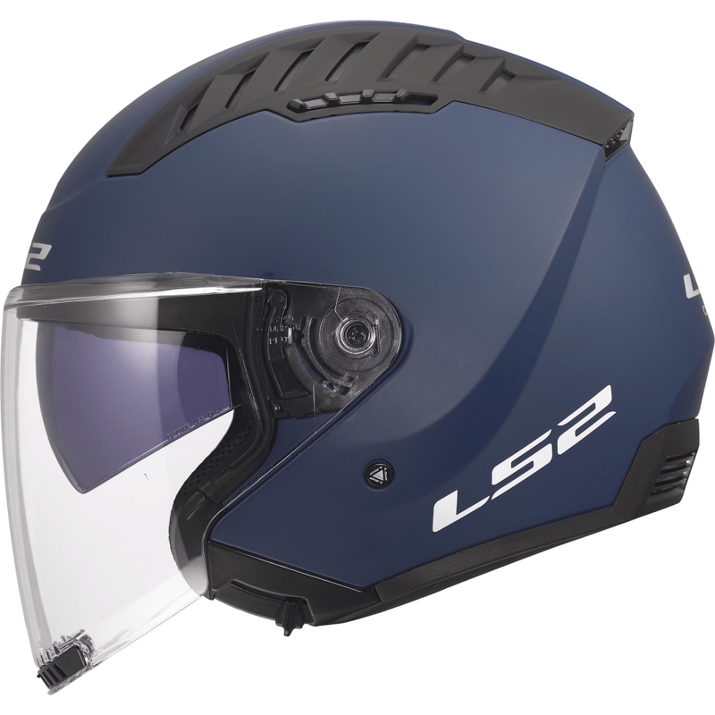 Offener Motorradhelm LS2 OF600 Copter II, Uni-Mattblau
