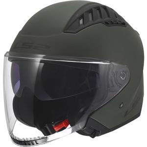 Offener Motorradhelm LS2 OF600 Copter II, Uni-Matt-Militärgrün