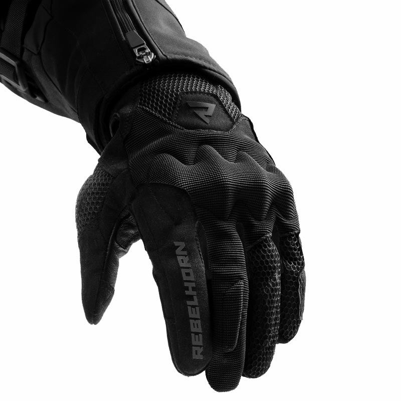 Rebelhorn Core Damen-Motorradhandschuhe schwarz