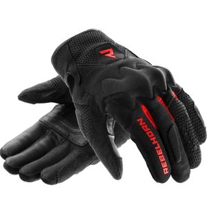 Damen-Motorradhandschuhe Rebelhorn Core schwarz-rot