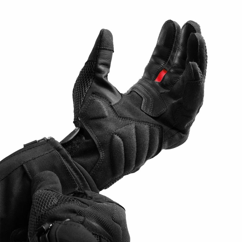 Damen-Motorradhandschuhe Rebelhorn Core schwarz-rot