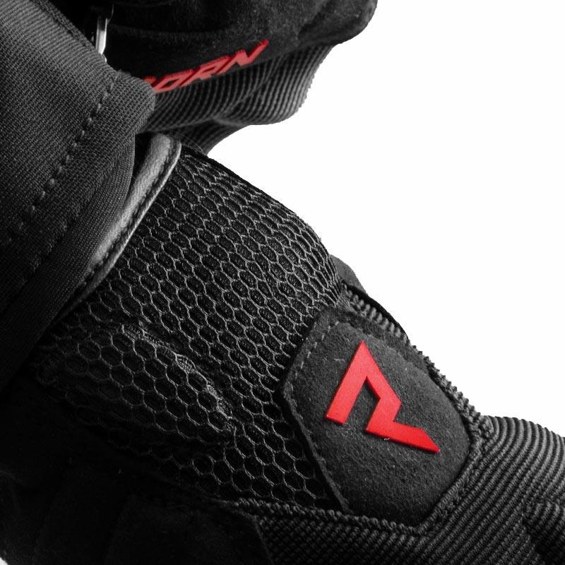 Damen-Motorradhandschuhe Rebelhorn Core schwarz-rot