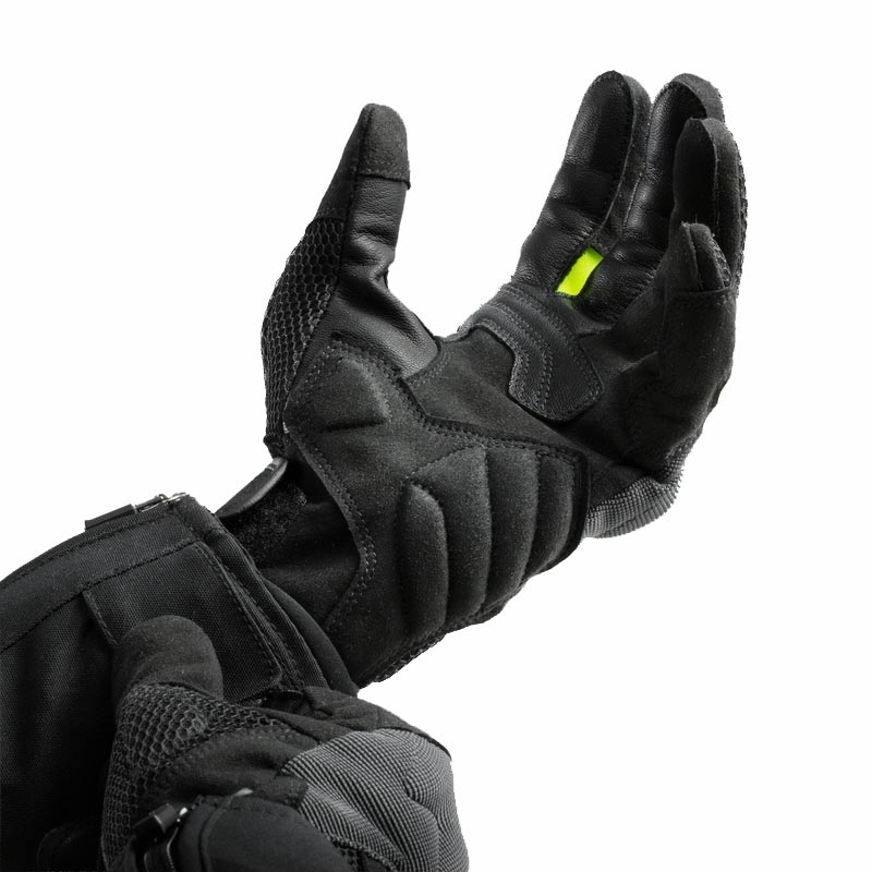 Rebelhorn Core Damen-Motorradhandschuhe, schwarz-grau-fluoreszierend gelb