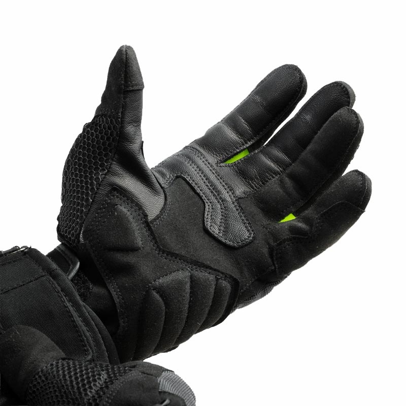 Rebelhorn Core Damen-Motorradhandschuhe, schwarz-grau-fluoreszierend gelb