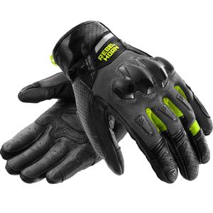 Rebelhorn Defender Motorradhandschuhe, schwarz-grau-fluoreszierend gelb