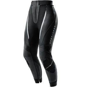 Rebelhorn Diva Leder-Motorradhose für Damen, schwarz-weiß