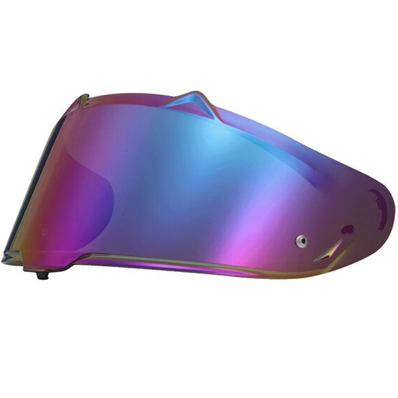 Visier für Motorradhelme LS2 FF807/FF817, dreieckige Form, verspiegelt, lila
