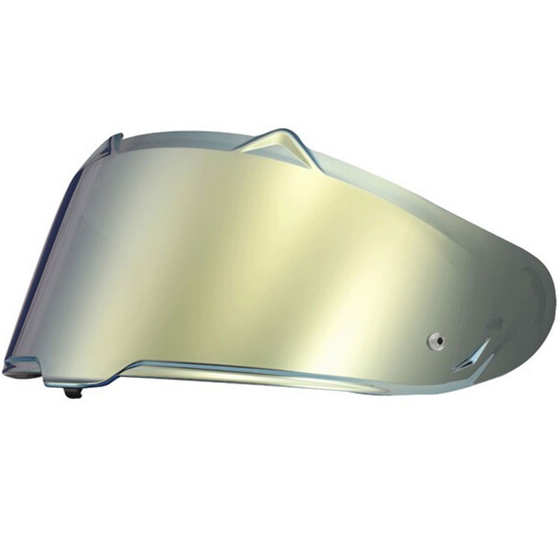 Visier für Motorradhelme LS2 FF807/FF817, dreieckige Form, goldfarbenes Idriium