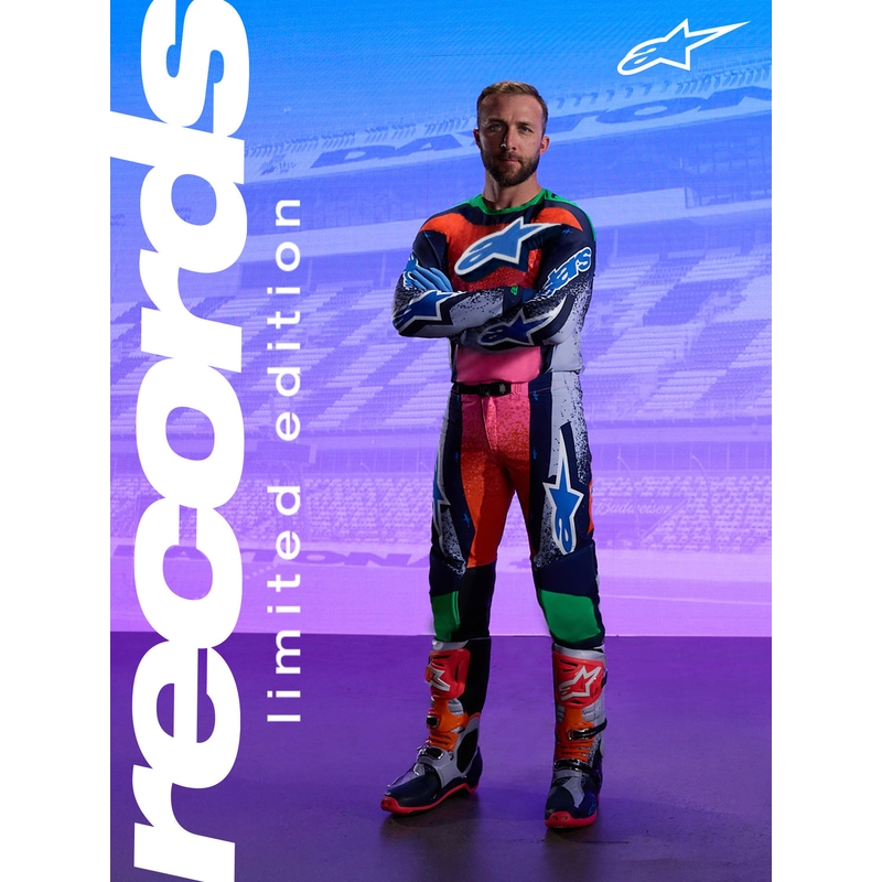 Alpinestars Supertech Limited Edition Records Motocross-Trikot – Grau
