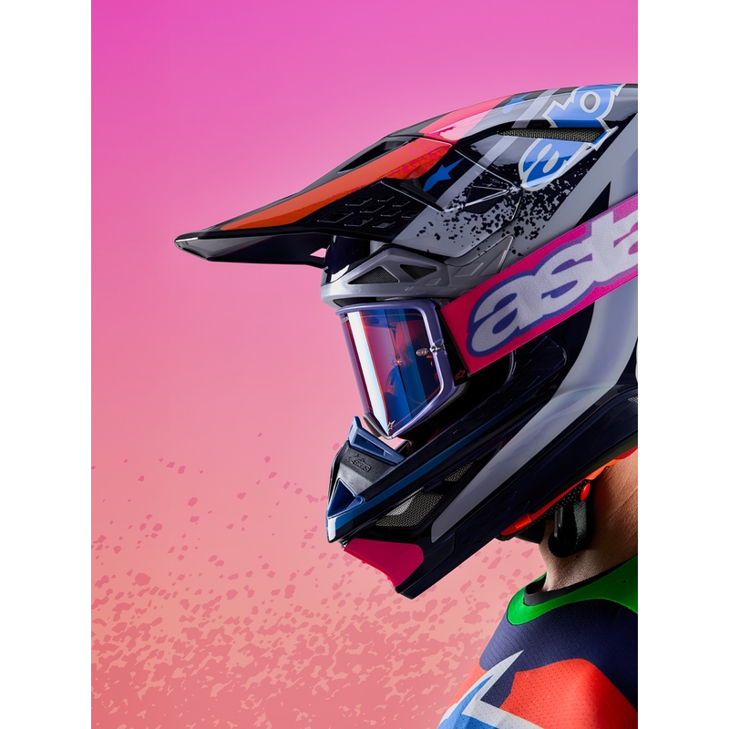 Alpinestars Supertech S-M10 Limited Edition Records Motocross-Helm Grau