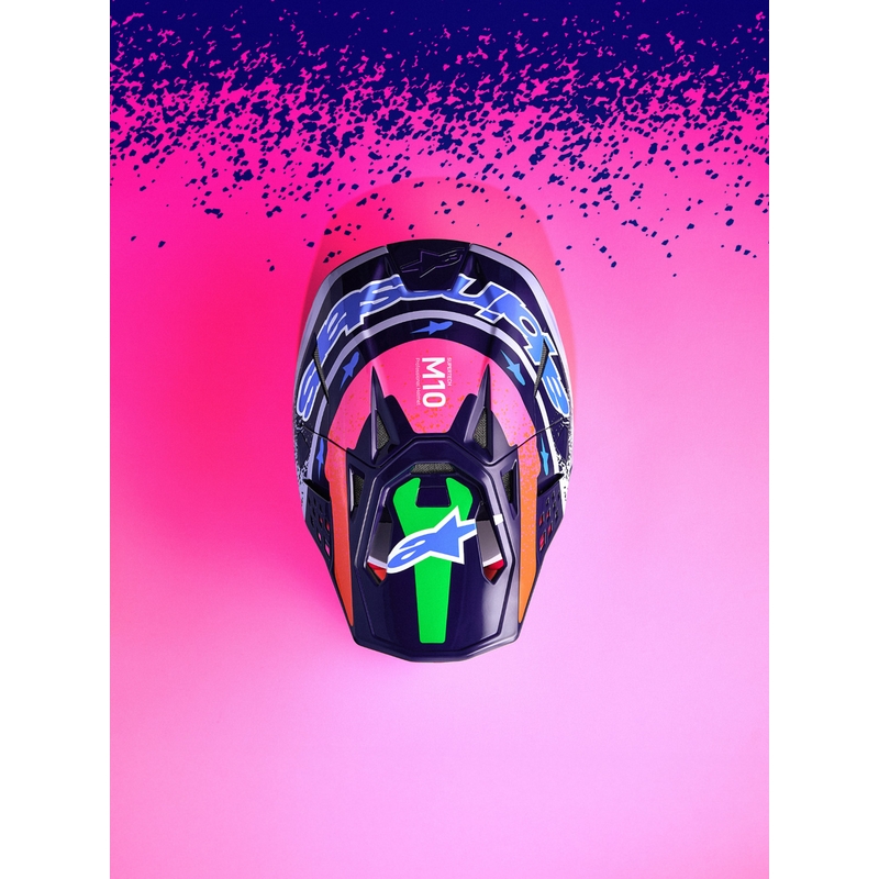 Alpinestars Supertech S-M10 Limited Edition Records Motocross-Helm Grau
