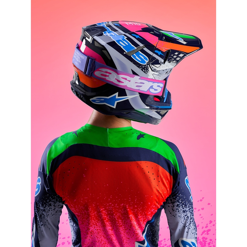 Alpinestars Supertech S-M10 Limited Edition Records Motocross-Helm Grau