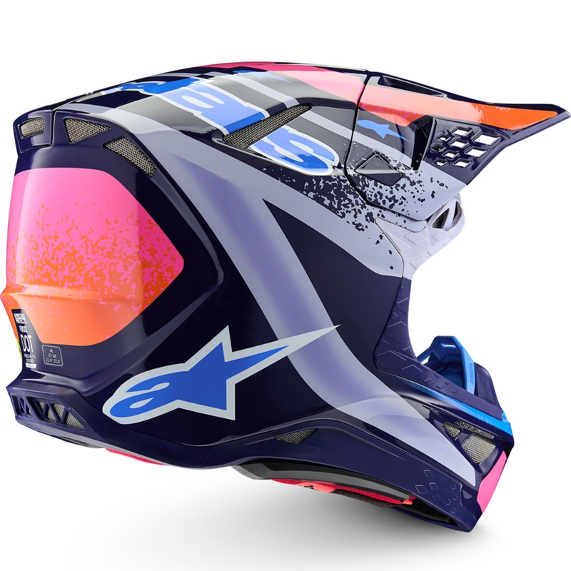 Alpinestars Supertech S-M10 Limited Edition Records Motocross-Helm Grau