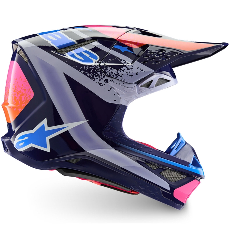 Alpinestars Supertech S-M10 Limited Edition Records Motocross-Helm Grau