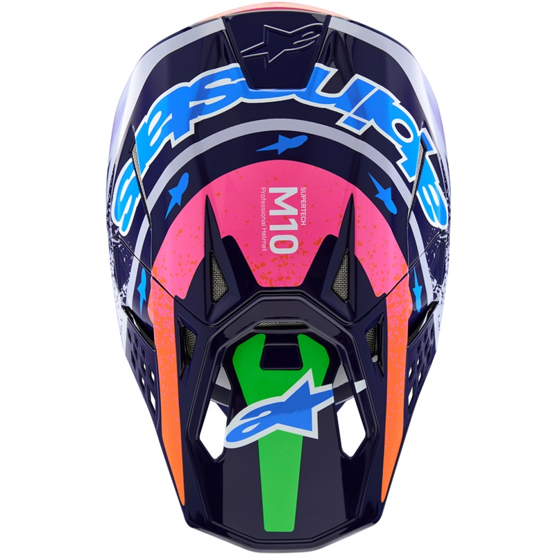 Alpinestars Supertech S-M10 Limited Edition Records Motocross-Helm Grau