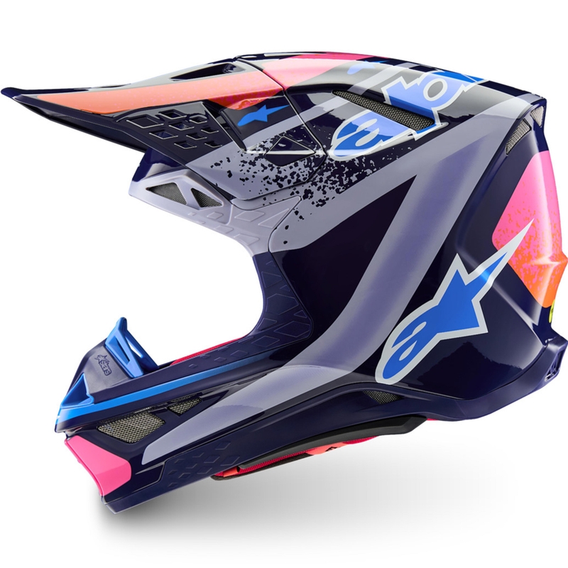 Alpinestars Supertech S-M10 Limited Edition Records Motocross-Helm Grau