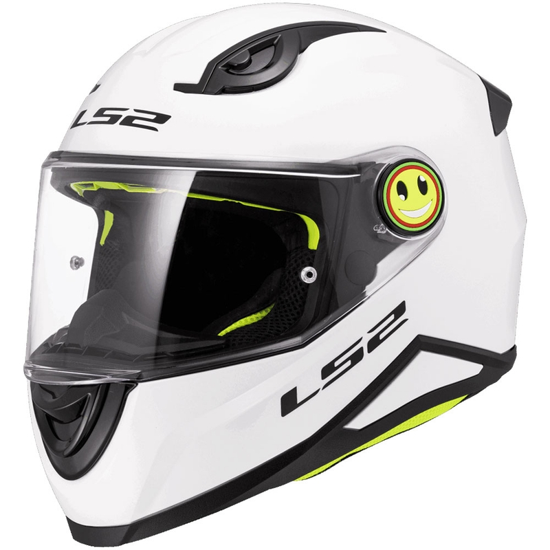 Kinder-Integralhelm LS2 FF812, glänzend weiß