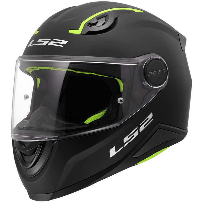 Kinder-Integralhelm LS2 FF812, einfarbig matt schwarz