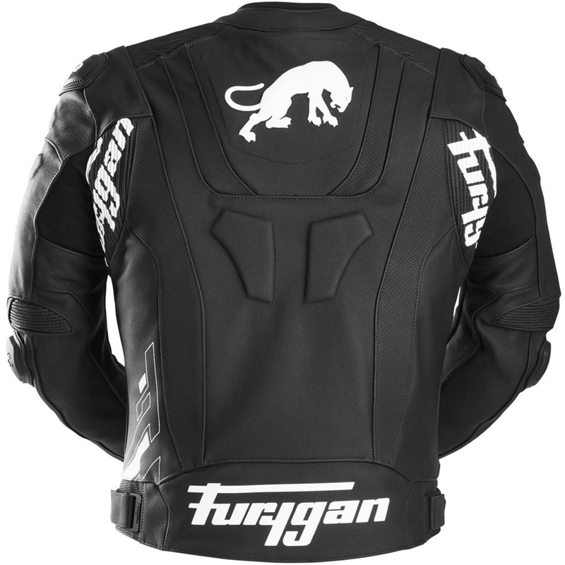 Furygan Raptor Evo 3 Leder-Motorradjacke schwarz-weiß