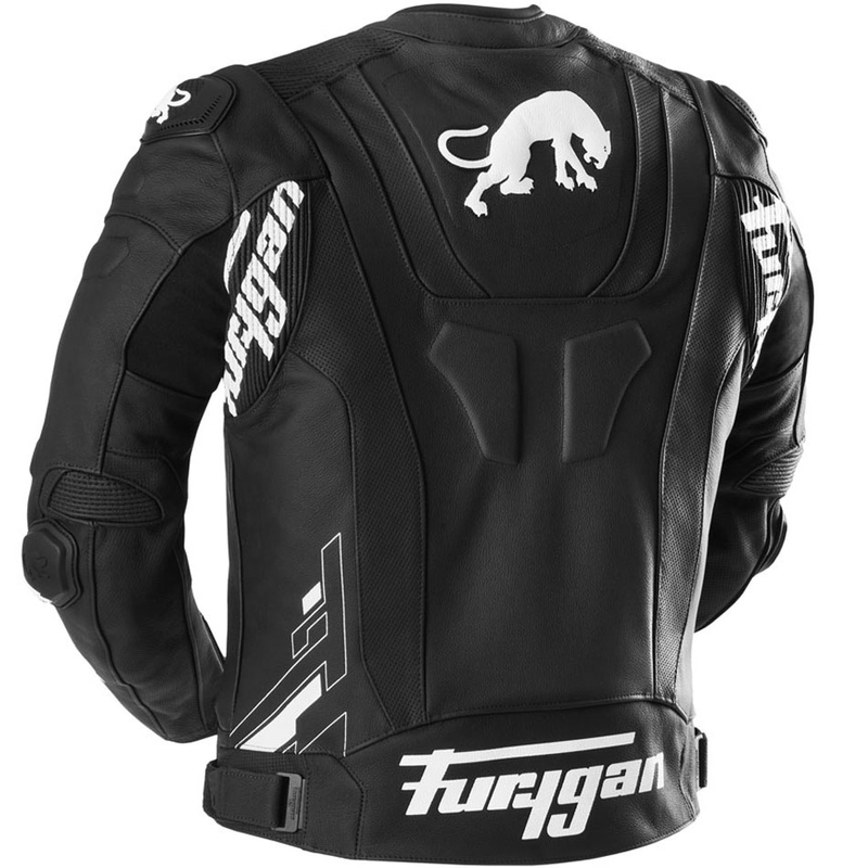 Furygan Raptor Evo 3 Leder-Motorradjacke schwarz-weiß