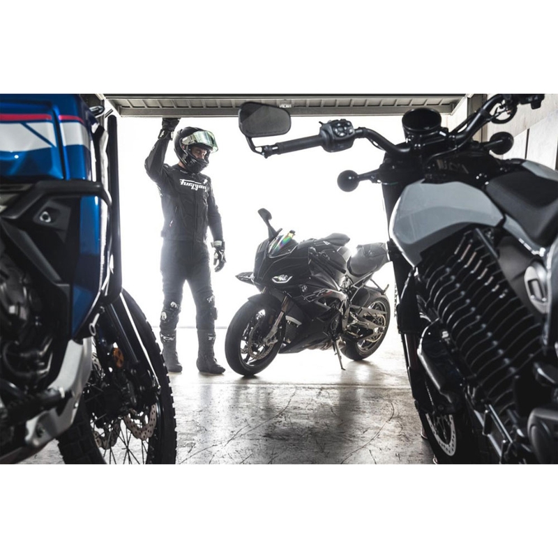 Furygan Raptor Evo 3 Leder-Motorradjacke schwarz-weiß
