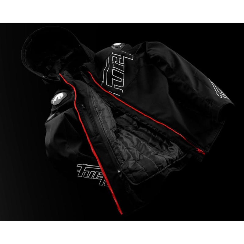 Furygan Sektor Roadster Evo Motorradjacke schwarz-weiß-rot