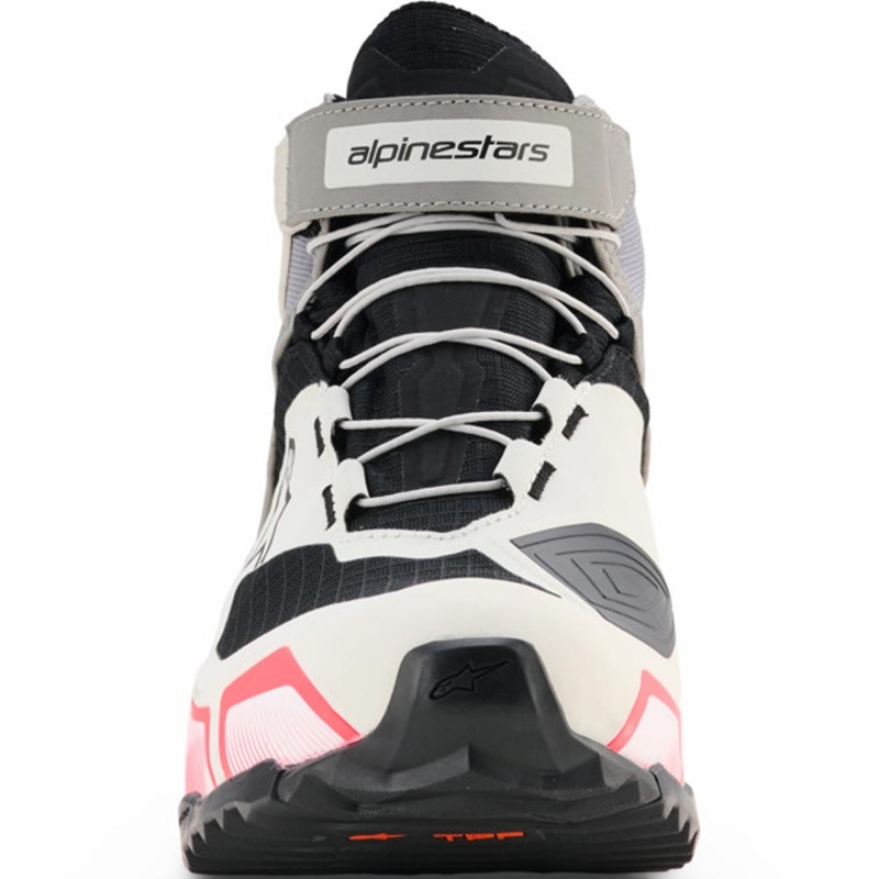 Alpinestars Stella CR-X Drystar Damen-Motorradstiefel Weiß-Hellgrau-Schwarz-Neonpink