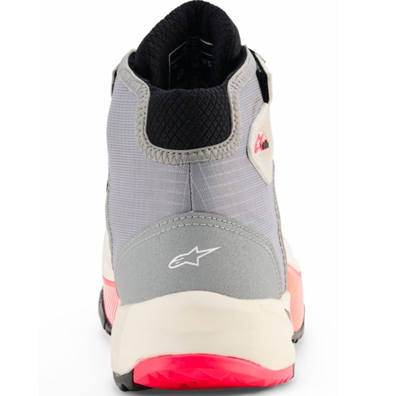 Alpinestars Stella CR-X Drystar Damen-Motorradstiefel Weiß-Hellgrau-Schwarz-Neonpink