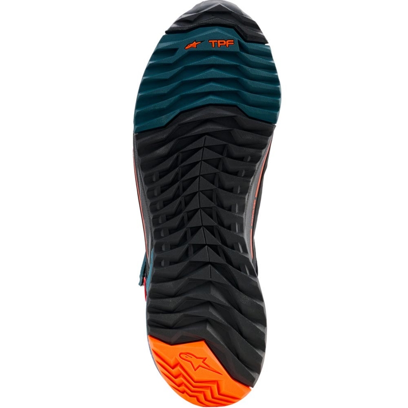 Alpinestars CR-X Drystar Motorradstiefel schwarz-blau-fluoreszierend orange